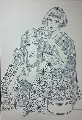 お花の髪飾りメイキング3.JPG