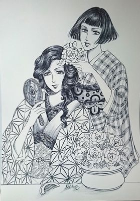 お花の髪飾りメイキング4.JPG