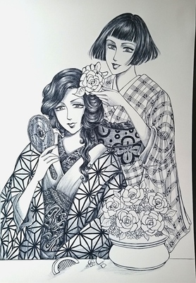 お花の髪飾りメイキング5.JPG